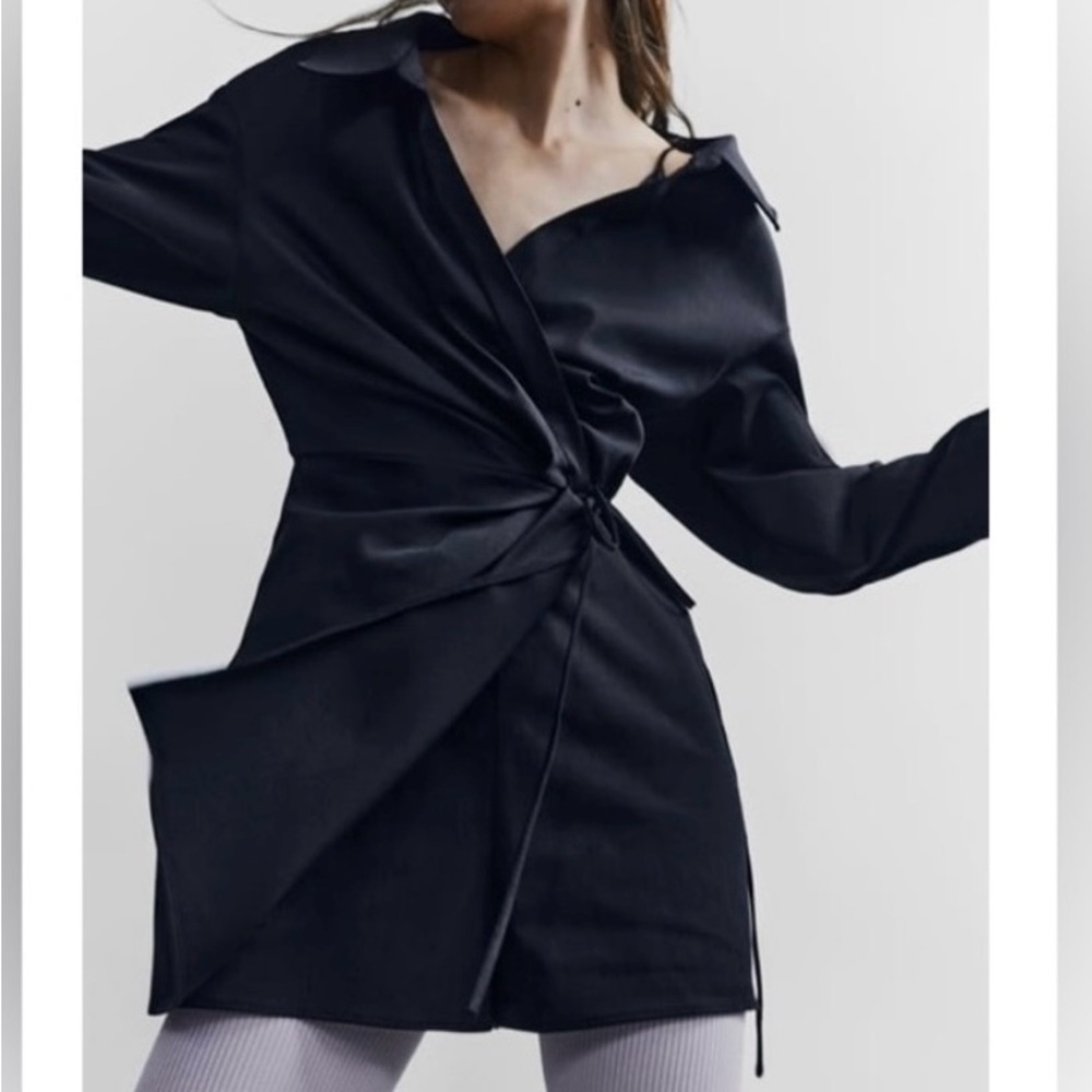 Zara Black Wrap Dress